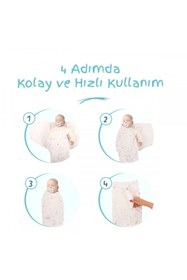 Resim Sevi Bebe Renkli Desenli %100 Pamuk Kundak 