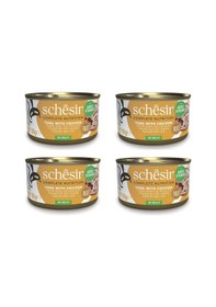 Resim Schesir Ton Ve Tavuklu Tam Ve Dengeli Jöleli Kedi Konservesi 85 Gr. X 4 Adet 