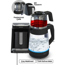 Resim Goldmaster Siyah Profesyonel Elektrikli Mutfak Çeyiz Seti 2 Li Evlilik Paketi 