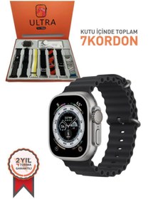 Resim 7 In 1 Smart Watch Ultra 7 Kordonlu Akıllı Saat Siyah Torima