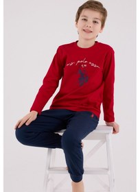 Resim U.S. Polo Assn. U.s. Polo Assn Erkek Çocuk Kırmızı Pijama Takımı 5274-48805 Kırmızı 