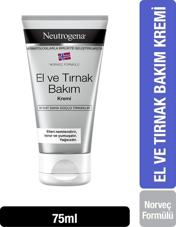 Neutrogena El ve Tırnak Bakım Kremi - Yağsız Formül, Pro-Vitamin B5 ile Tırnakları Güçlendiren, 75 ml Fiyatı ve Özelliklerı - Badem