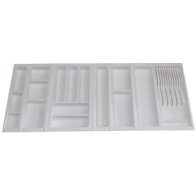 Resim Mutfak, Modüler Bıçaklıklı Kaşıklık Seti, Beyaz, 114 x 48 cm (Enden-Boydan 3,5 cm Kesilebilir) 