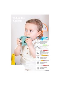 Resim Koyu Yeşil Bebek Silikon Diş Kaşıyıcı Çok Renkli 