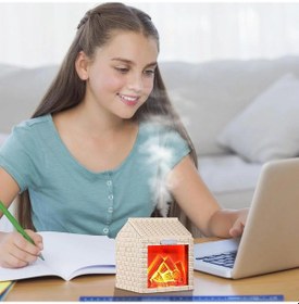 Resim Eima Sx-e354 Dekoratif Led Şömine Alev Efektli Nemlendirici Difüzör & Ortam Lambası 