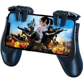 Resim Mavi Oyun Tetik Pubg Telefon Oyun Denetleyicisi Alaşım Gamepad Joystick Amaç Çekim L1r1 Anahtar Düğmesi Aksesuarla 