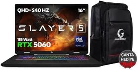 Resim Game Garaj Slayer5 7-5060 C2 Intel Ultra 7 255HX 32GB Ram 2tb SSD RTX5060 16" 240Hz Qhd+ Ips Freedos Gaming Laptop 