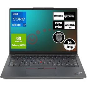 Resim LENOVO ThinkPad E14 Gen 5 Intel Core i7-1355U 24GB 1TB SSD 14\ WUXGA 2GB MX550 Windows 11 Pro Taşınabilir Bilgisayar 21JLS2G6TX 020 