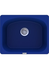 Resim Polex Cristalüx Granit Evye P-OL60 Mavi Tezgah Altı Ve Tezgah Üstü Kare Mutfak Evyesi 60x49.5 CM 