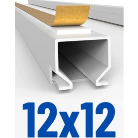 Resim 3'lü 1 Metre Kablo Kanalı Seti 12x12mm PVC Yapışkanlı Kolay Montajlı Kablo Düzenleyici 