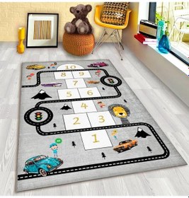 Resim Sevimli Hayvanlar Çocuk Halısı Çok Renkli 