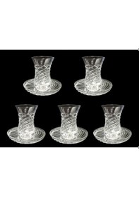 Resim Kristal Cam Çay Bardağı Seti 5 Adet 5,5x5,5x8cm 