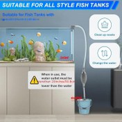 Resim GUZMYYF 300ml/10 Liter Büyük Kapasiteli Balık Tankı Su Değiştirici ve Pompası - Şeffaf Emici Tasarım, Kolay Kurulum, Bataryasız, Tatlı ve Tuzlu Su Akvaryumları için Dayanıklı ve Kolay Temizlenebilir Yapı 