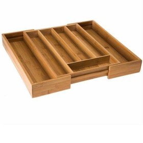 Resim Bambu Ayarlanabilir Çekmece İçi Kaşıklık & Çekmece İçi Organizer Karışık Renkli 