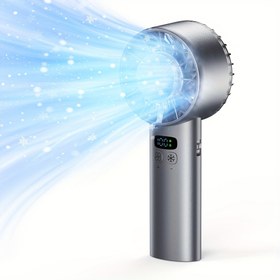 Resim Hurricane Buz Paketi Taşınabilir Fan - 100 Dişli Soğutma, TEC Süperiletken Buz-Seramik, 5200mAh Batarya, ANC Sessiz Motor, Hafif ve Taşınabilir Tüm Gün Kullanım İçin 