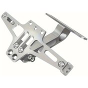 Resim Hightower Gümüş Motor Plakası Çerçevesi - Alüminyum M3m5 Uçak Bağlantılı Balık Kuyruğu Tipi 