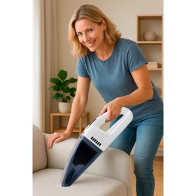 Resim Awox Vakumix Beyaz Şarjlı El Süpürgesi 1.4 L Toz Kapasitesi ile Sessiz Çalışma Özelliği 