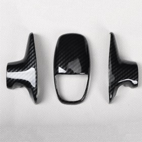 Resim Oasis Oasis Siyah Karbon Fiber Abs Araba Vites Topuzu Kapağı (Yurt Dışından) 