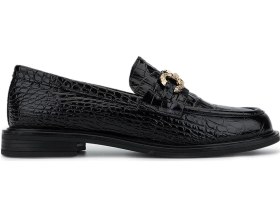 Resim Tamer Tanca Kadın Hakiki Deri Siyah Kroko Loafer Ayakkabı 294 10832 Bn Ayk Sk25-26 Sıyah Kroko Siyah 