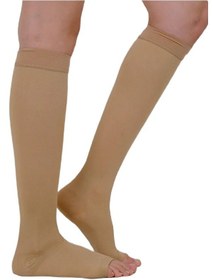 Resim Orlex Orlex Diz Altı Çorabı Burnu Açık Ten Rengi Orta Basınç Ccl2 Çift Bacak Ten Rengi CCL2 7 Beden Açık Diz Altı 