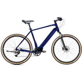 Resim Carraro E-Sportive X 28" HD Elektrikli Trekking Bisiklet - Lacivert/Turuncu/Gümüş 