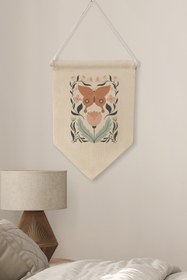 Resim Salon Duvar Dekoru, Pinterest Oda Dekoru, Boho Kanvas Flama Askılı Duvar Örtüsü Ve Süsü NO:502 - Renkli - 22 / 21 x 30 