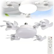Resim Zeki Modern LED Çok Fonksiyonlu Tavan Fanı Işığı, Drone Tarzı Fan Işıklı, Çift Fanlı ve LED Aydınlatmalı, 4 Kanatlı Tavan Fanı, 2'si 1 Arada LEDli Tavan Fanı, 3 Ayarlanabilir, Uzaktan Kumandalı (Piller Dahil Değildir - Kendiniz Getirmeniz Gerekiyor) 