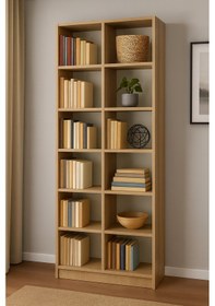 Resim Modern 2'li Kitaplık Ahşap 