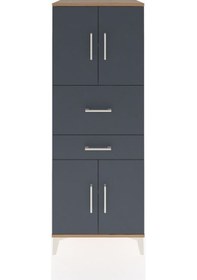 Resim Hyperion Dolap 3 Raflı 2 Çekmeceli 4 Kapaklı 60x44x163 Çam-an... Çam 