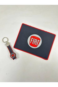 Resim TKY Tasarımı Kendin Yap Ft Logolu Araç İçi Torpido Üstü Kaydırmaz Ped ve Anahtarlık Seti 