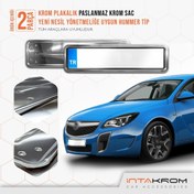 Resim İntachrom Opel Insignia Krom Plakalık - Hummer Tip 2 Adet 