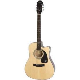Resim Epiphone FT-100CE Jumbo Elektro Akustik Gitar (Natural) 