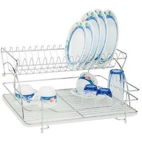 Resim Ece Metal Deluxe Bulaşık Sepeti 2 Katlı Paslanmaz Bulaşık Sepeti 