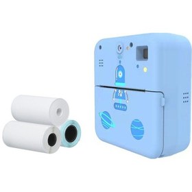 Resim Cep Fotoğraf Kablosuz Termal Etiket Yazıcı Mavi Mavi 