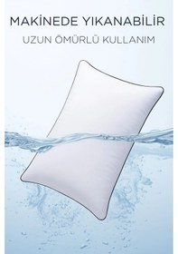 Resim 50x70cm Nano Jel Lüks Yastık 1200gr Anti-alerjik Pamuklu Yastık Microfiber Ultra Dolgun Silikon Çok Renkli 