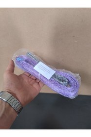 Resim KAYRA LEATHER CRAFT KLC 1 Ton 1 Metre Lila Renk Sapan Polyester Spanzet Sağlam Yük Kaldırma Taşıma İndirme Halat 1T1M 