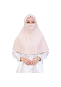 Resim Modish Group Hazır Başörtüsü Pratik İslami Giyim Penye Peçeli Türban Namaz İçin Yumuşak Eşarp Bej 