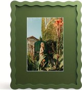 Resim Gaojunshop01 Yeşil 8x10 İnç Dalgalı Duvar Ve Masaüstü Fotoğraf Çerçevesi Modern Dekor 