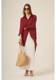 Resim Ftz Women Kadın Cepli Modal Kap Bordo 31003 