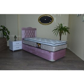 Resim Bengimobilya Baza Başlık Ful Ortopedi Pamuk Pedli Yatak Taytüy Pembe Silin Mod 