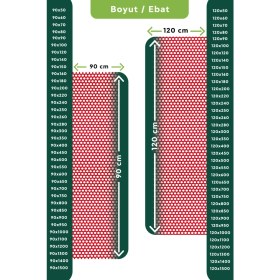 Resim TBM Plastik Kaydırmaz Kırmızı Bal Petek Paspas EN:120cm 120 x 400 cm 