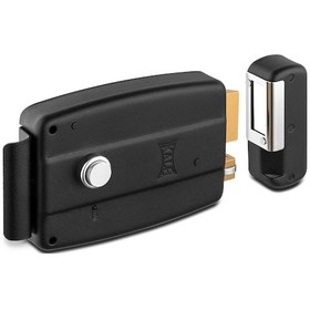 Resim Kale 157el Standart Silindirli Elektrikli Trajlı Kilit Kapı Otomatı Siyah 