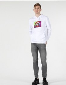 Resim Colin's Colins Regular Fit Kapüşonlu Baskılı Beyaz Erkek Sweatshirt Cl1057312 Beyaz 