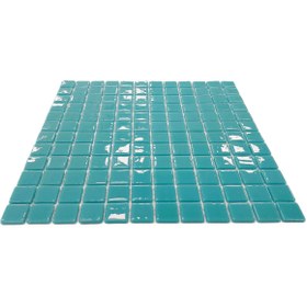 Resim MozaiKristaL Tüm yüzeyler için 25x25mm. Açık Turkuaz 31.5x31.5cm Fileli Cam Mozaik. ( 10 File=1 m2 Fiyatıdır) 