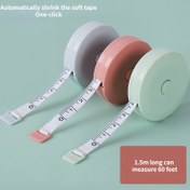 Resim 1 Adet Plastik Ölçü Bandı, 1.5 Metre, Giysi Ölçü Bandı, Sevimli Mini Yumuşak Bandı, Otomatik Geri Çekilebilir Tip 