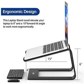 Resim M5 Alüminyum Ergonomik Katlanır Bilgisayar Standı Bilgisayar Yükseltici 10 17 İnç 