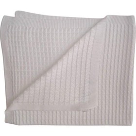 Resim Üçgen Triko Battaniye 1052 Beyaz 