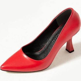 Resim Preshley Kadın Samba Kırmızı Stiletto 9 Cm Topuklu Ayakkabı-kırmızı Kırmızı 