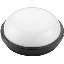 Resim 15W Siyah LED Nem Su Geçirmez Banyo Bahçe Balkon Modern Tavan Duvar Lambası Beyaz Işık 6500K IP65 Dış Mekan Kullanıma Uygun 