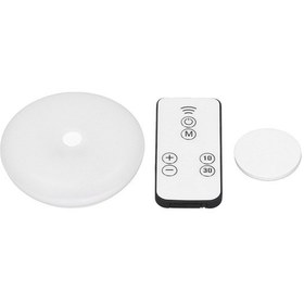 Resim Soulader Uzaktan Kumandalı Led Gece Lambası 3w 18 Led Yuvarlak Duvar Aydınlatması Başucu Mutfak Koridor Beyaz 